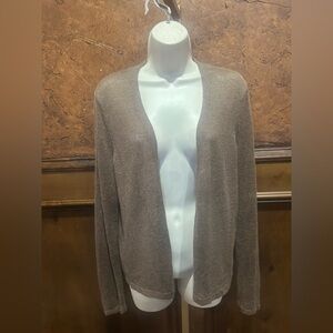 LIKE NEW SIZE S J. Jill Brown Open-Front Cardigan
